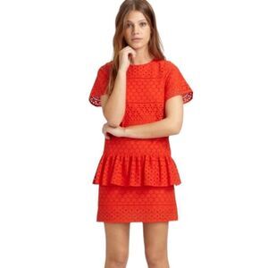 Thakoon Addition Eyelet Peplum Dress